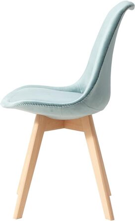 Набір обідніх стільців 6 шт., масивні дерев'яні ніжки, знімні подушки, кухонні стільці, сучасний дизайн. (6 стільців, 8 стільців, гусячий пух, зелений)