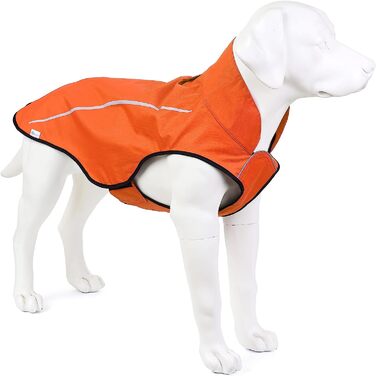 Дощовик для собак Mile High Life регульована водонепроникна одяг для домашніх тварин Легка дощовик зі світловідбиваючою смугою проста застібка (XXS,) (X-Small, Помаранчевий)