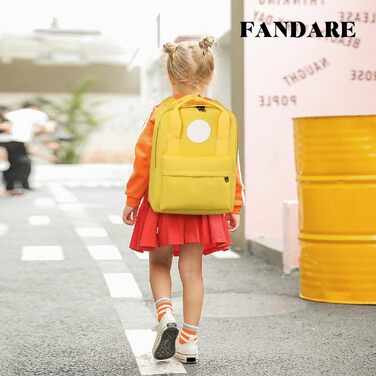 Дитячий рюкзак FANDARE Шкільна сумка Шкільні сумки Шкільний рюкзак для хлопчиків Дівчатка Шкільний рюкзак для підлітків Шкільна сумка для учнів Рюкзак для подорожей на відкритому повітрі Сумка для дитячого садка Рюкзак водонепроникний жовтий S