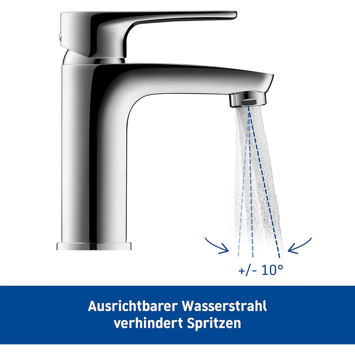 Змішувач для ванної кімнати Duravit B.1 з висувною вилкою, хром (з комплектом для зливу)