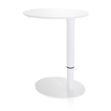 Столик приставний STAND III, овальний, білий, 65 x 50 см, hjh OFFICE