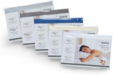 Подушка TEMPUR Original Memory Foam: ергономічна підтримка шиї для тих, хто спить на боці та на спині, білий колір (Jr (40 x 26 x 7/4 см), комплект з чохлом)
