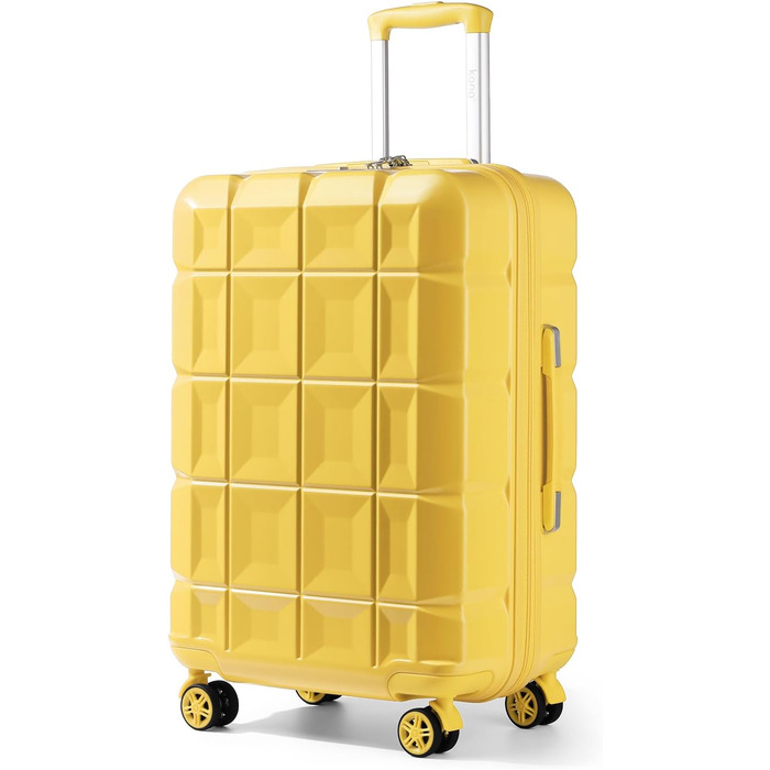 Набір валіз KONO 2 в 1: велика валіза 62 см + косметичка (білий)