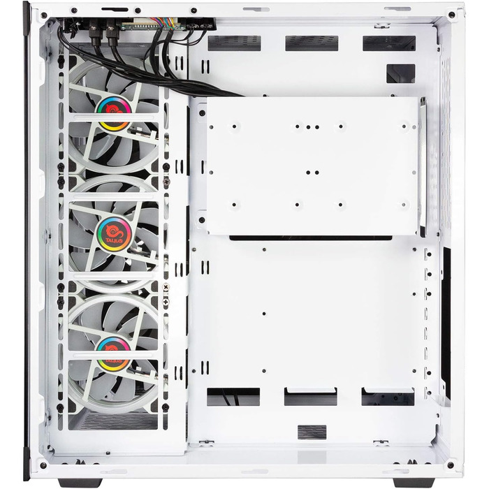 Ігровий корпус Talius Cronos Frost ATX з гартованим склом, ARGB вентиляторами Iris, білий колір