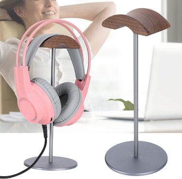 Підставка для навушників Cikonielf з натурального горіхового дерева та алюмінію