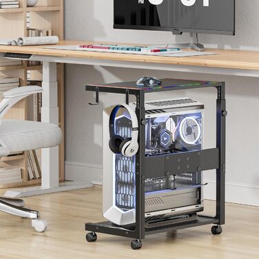 Підставка для комп'ютера Jane Eyre - регульована стійка для системного блоку, чорна