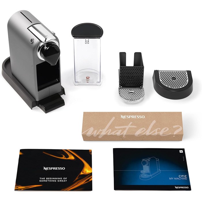 Кавомашина Nespresso Krups CitiZ XN741B, срібна: автоматична, 1260 Вт, 1 л резервуар