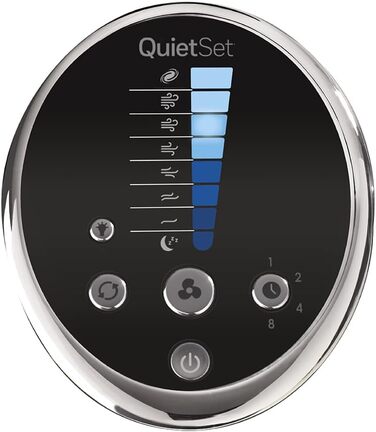 Баштовий вентилятор Honeywell QuietSet Oscillating для всієї кімнати (5 налаштувань швидкості, коливання 80, функція таймера, автоматичне вимкнення освітлення, дистанційне керування) (HYF290, одинарний)