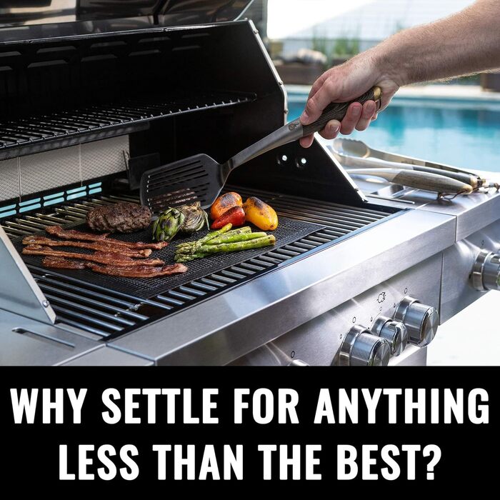 Преміум набір інструментів для гриля Grillaholics Grillwerkzeuge - Ідеальний подарунок для тата - 4-частинний набір посуду для гриля з дерев'яною коробкою