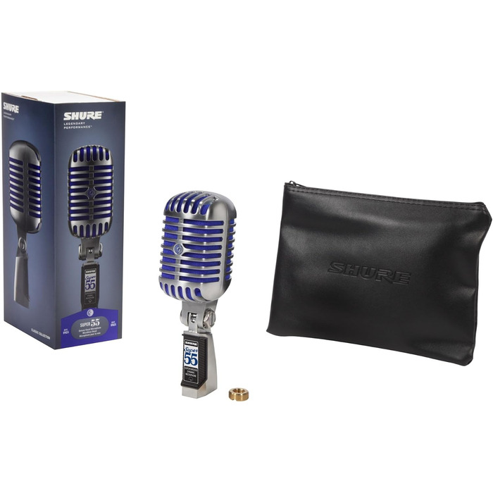 Вокальний мікрофон Shure Super 55 Deluxe – вінтажний динамічний суперкардіоїдний Unidyne, легендарний дизайн, класичне звучання, міцний литий корпус