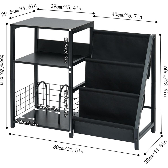 Стійка для програвача вінілу з 3-ярусним зберіганням для 200 альбомів, металевий каркас, CD та Record шафа, стійка для програвача та дерев'яна шафа для платівок для вітальні, кімнати відпочинку