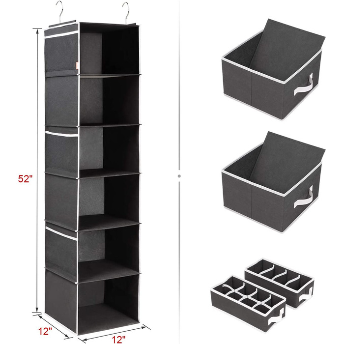 Підвісна полиця Univivi для гардеробу з висувними ящиками