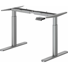 Електричний столик для роботи MAIDeSITe EL2 Pro Art з регулюванням висоти, сірий. Овальне підстав'я, навантаження 180 кг, 4 пам'яті, захист від зіткнень