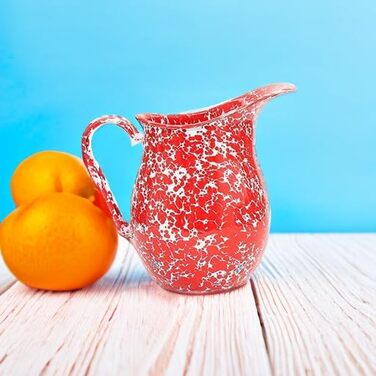 Круг Crow Canyon Home з емальованого посуду - великий, міцний, для дому та відпочинку на природі, можна мити в посудомийній машині (червоний)