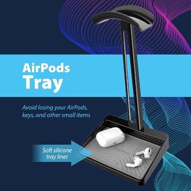 Підставка для навушників TotalMount – преміум-зберігання та захист (з сірою силіконовою підставкою)