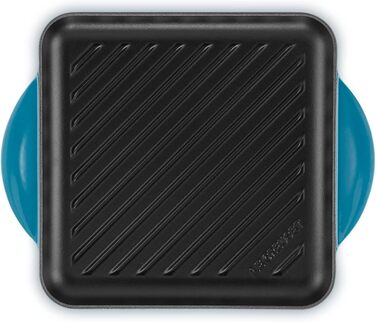 Гриль чавунний емальований Le Creuset, квадратний, 26 см, колір Морська сіль (темно-зелений)