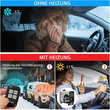 Дизельний опалювач LF Bros 5 кВт - 12/24/220-240V з пультом та LCD-дисплеєм для гаража, кемпінгу, автодому (білий)