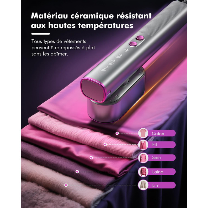 Портативний паровий випрямляч для одягу Stunden - 2 в 1 (праска + випрямляч), 1000 Вт, 110-240V, для подорожей та дому