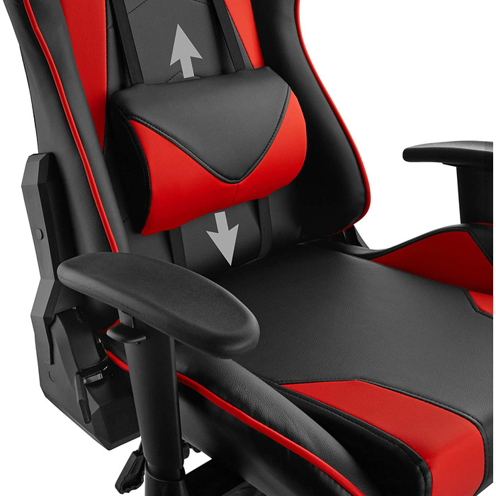 Ігрове крісло TecTake чорно-червоне