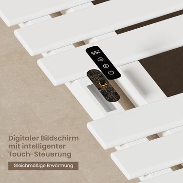 Електричний рушникосушар EMKE з Wi-Fi, 1000x500 мм, 320W, чорний (правий)