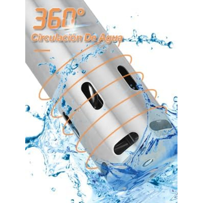 Су-від кухонний прилад з нержавіючої сталі, су-від стик, повільна варка з LED дисплеєм, 1000W, точне регулювання температури та таймер, з кулінарною книгою, сірий