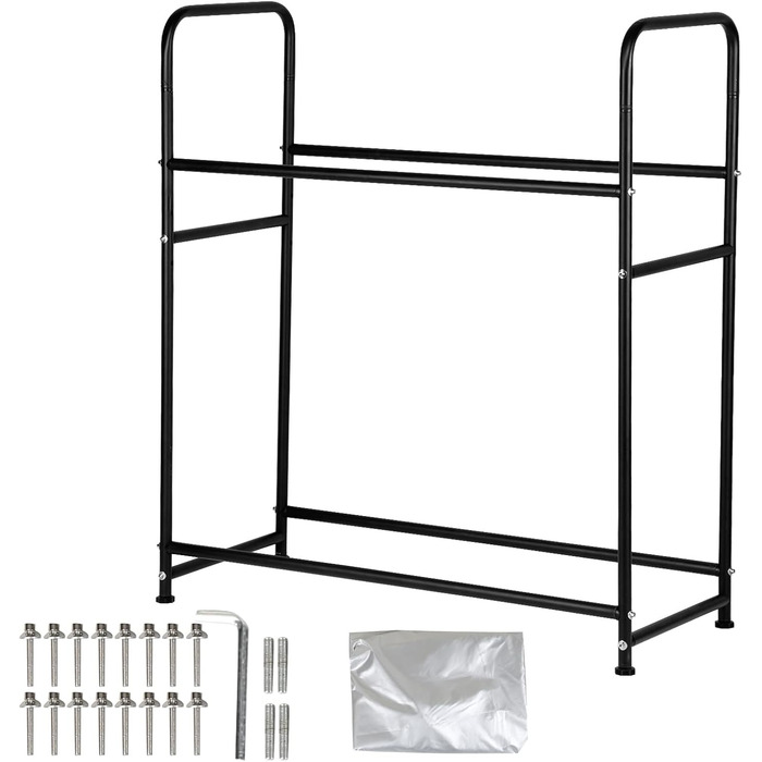 Стеляж для шин на 8 шин: міцна конструкція, регулювання висоти, захисні чохли, 107x46x117 см, вантажопідйомність 180 кг, для гаража, підвалу, майстерні