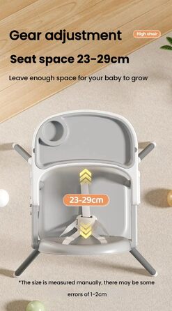 Дитячий стільчик для годування Magic ZC 8123 Grey - регульована висота, 3 положення, знімні столики