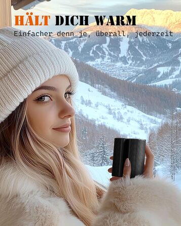 Електричні грілки для рук KINREECELL 10000mAh, 2 шт., з магнітним з'єднанням, зарядний кейс, 4 режими нагріву, до 55°C, тривалий час роботи, портативні