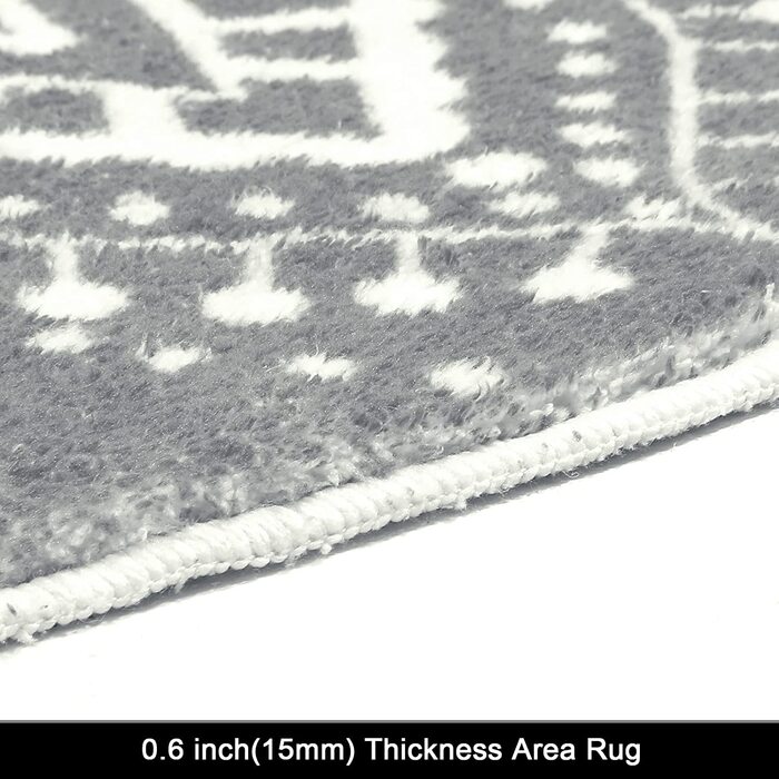Круглі килими Pauwer, м'які великі нековзні миються килими, бавовняні килими для дитячої кімнати, вітальні, (темно-сірий, 160 см)