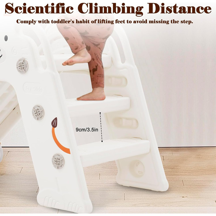 Дитяча гірка складана з підлокітниками сіра для дому та вулиці