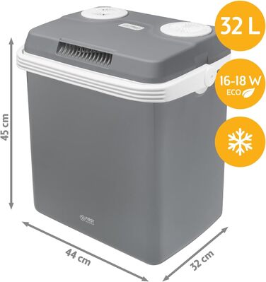 Автомобільний холодильник/термобокс First Austria 32л, 12/230V, сірий - охолодження та підігрів для подорожей та кемпінгу