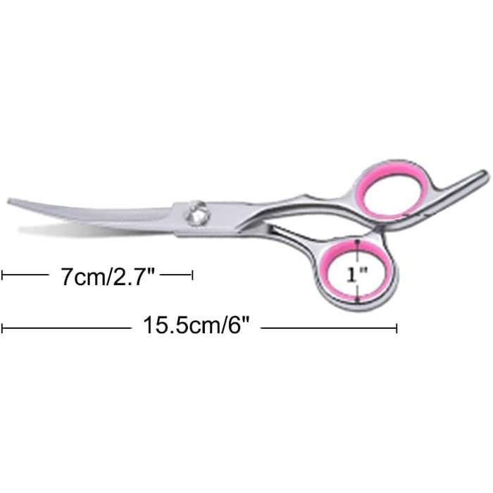 Ножиці для догляду за собаками, з титановим покриттям, нержавіюча сталь, тонкі/прямі/вигнуті