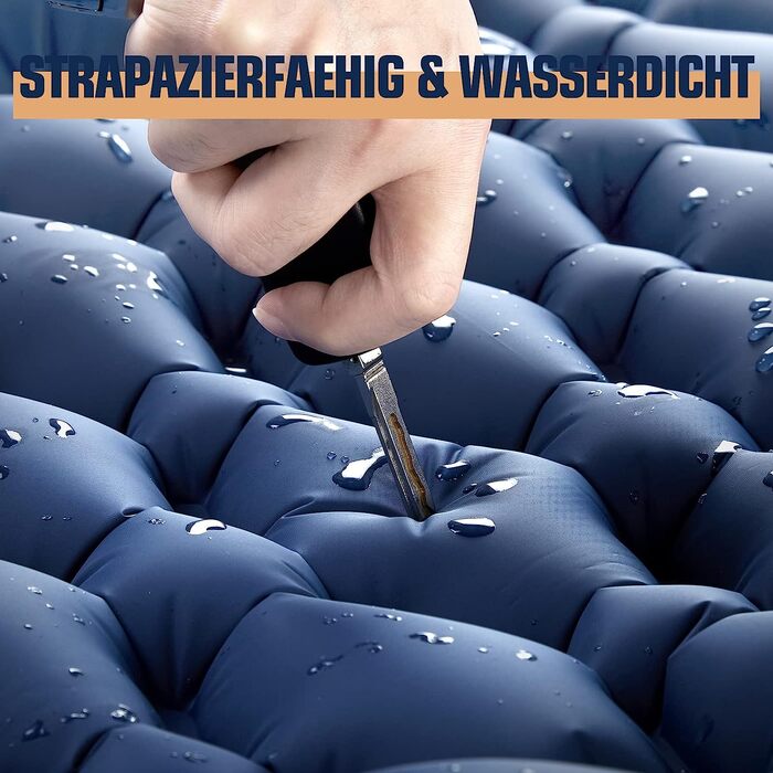 Спальний килимок AKSOUL надувний кемпінговий надувний матрац надлегкий спальний килимок надувний матрац для намету на відкритому повітрі товстий складний надувний термоізоляційний пляжний килимок з подушкою 10 см
