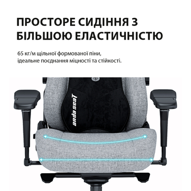 Крісло ігрове Anda Seat Kaiser 3 Pro Fabric Gray Size XL