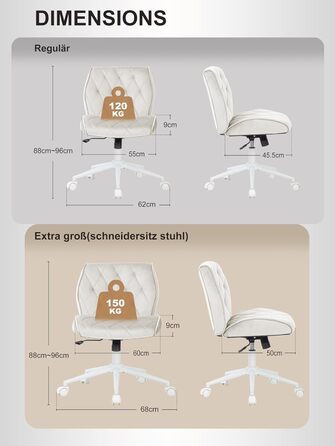 Крісло для дому та офісу Symino з функцією гойдання, обшите штучним велюром, регульоване по висоті, 360° обертання, ергономічне, до 120 кг, колір Беж