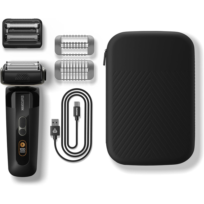 Електричний чоловічий триммер та бритва MANSCAPED® The Chairman™ PRO з SkinSafe® насадками та тримером для тіла