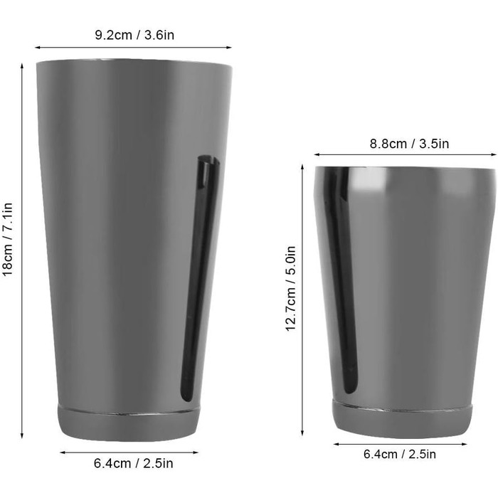 Шейкер Бостонський барний інструмент шейкер з нержавіючої сталі для коктейлів Бостонський шейкер набір коктейльних банок Бармен барний посуд Їжа та напої