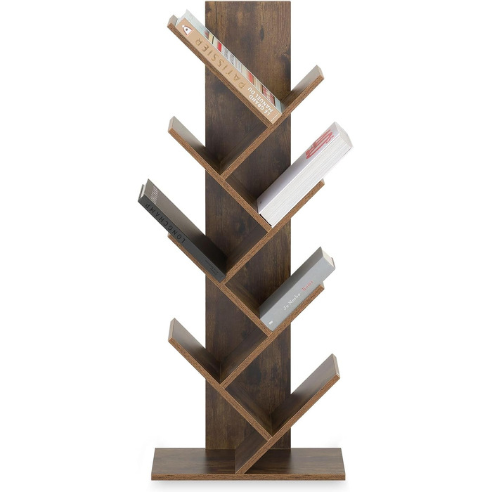 Стильна полиця IDIMEX Jules - дерев'яна полиця для книг та декору, з якісної ДСП, колір коричневий