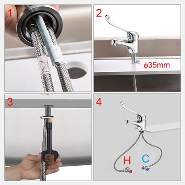 Змішувач для ванної кімнати Ibergrif Bari з медичним грифом, настінний, хром/срібло, висота виливу 45 мм, модель M11053 Modern