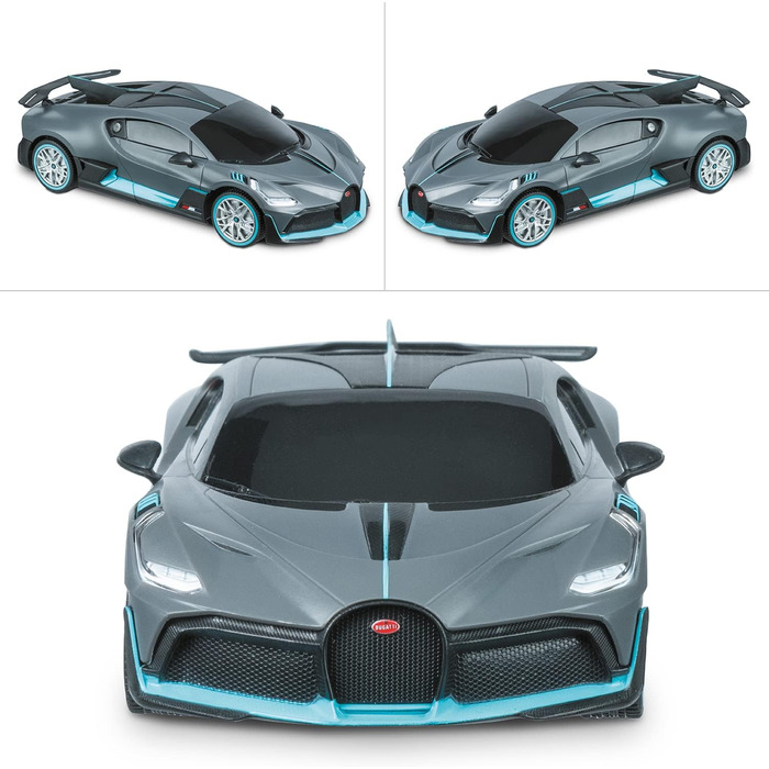 Модель автомобіля BUGATTI DIVO Mondo Motors 1:24, радіокерування, 8 км/год, сірий, іграшка для дітей