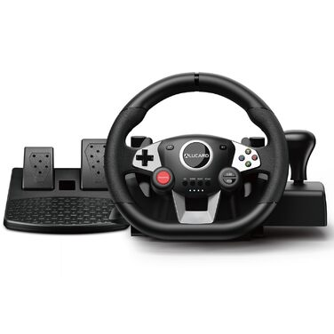 Ігровий кермо VooFun Racing Wheel для PC/PS4/Switch/PS3/Xbox One/Xbox 360 з педалями, 270°, чорний