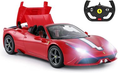 Радіокерований автомобіль Rastar Ferrari 458 Special A, червоний кабріолет 1:14 з автоматичним відкриттям/закриттям