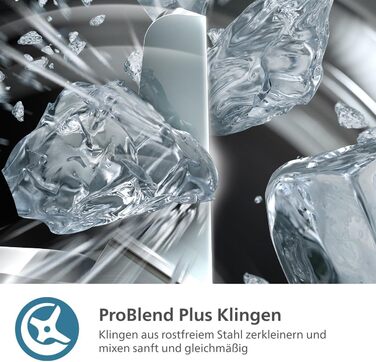 Стаціонарний блендер Philips 5000, 1000 Вт, 2 л, ProBlend Plus, чорний, деталі для посудомийної машини