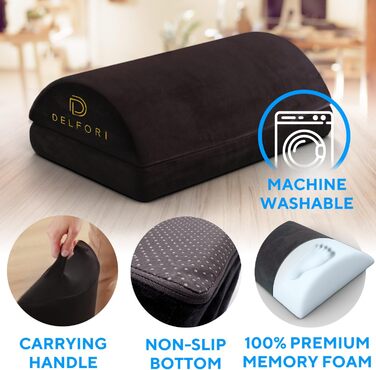 Підставка для ніг під стіл – ергономічна підставка для ніг з memory foam для офісу, дому та роботи – регульована висота, преміум-якість