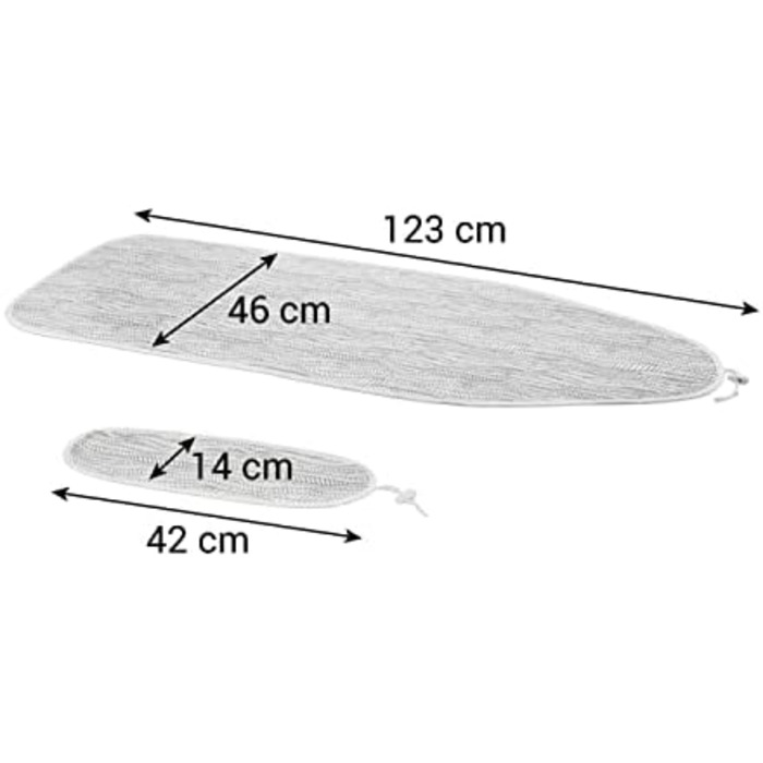Чохол для прасувальної дошки Tescoma, кремовий, 123 x 46 см 123 x 46 см кремовий