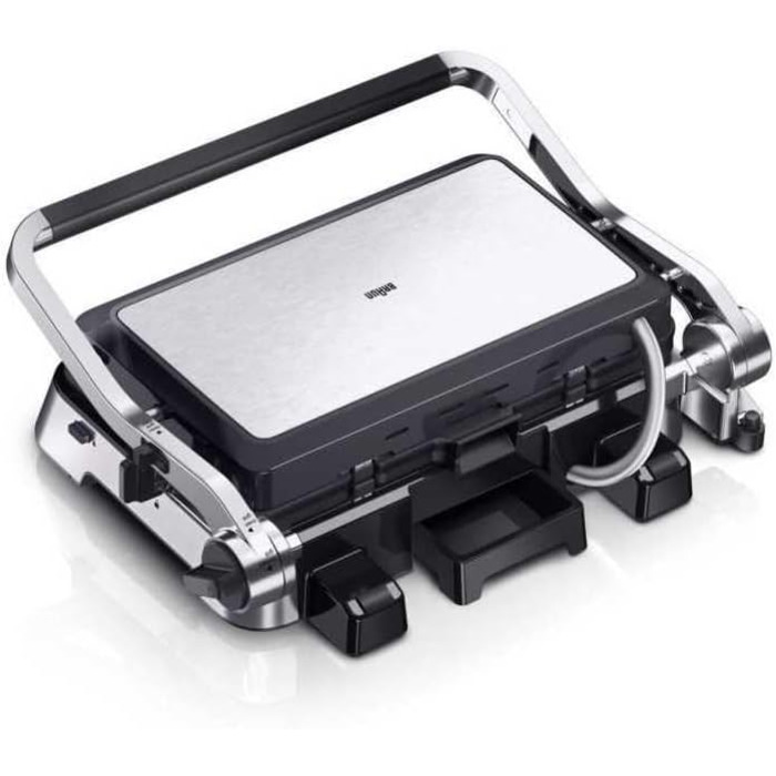 Контактний гриль Braun MultiGrill 9 Pro CG 9167 з 6 наборами пластин (гриль, плоскі, вафельні) та датчиком температури