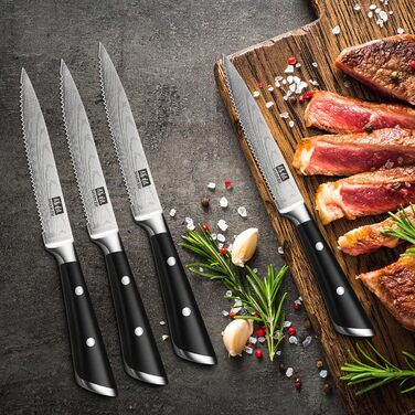 Набір кухонних ножів SHAN ZU з бруском, 14 предметів. Професійний німецький кухонний набір ножів з точильним бруском, чорний.