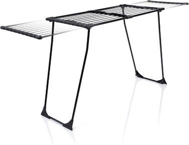 Розкладна сушилка для білизни BigDean 20 м сушильної поверхні, чорна, XXL з прищіпками для дрібної білизни