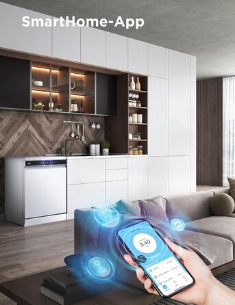 Посудомийна машина Midea SV 5.14K10C, 45 см, 10 комплектів, вбудована, з Wi-Fi, 8 програм, 44 дБ, автоматичне відкриття дверцят, таймер затримки 0-24 год, Inox