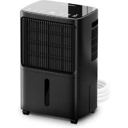 Електричний осушувач повітря з LED-дисплеєм, таймером та захистом від дітей | Осушує 16л вологи на добу | Для приміщень до 70м² | Енергоефективний осушувач з датчиком вологості | Білий/Чорний